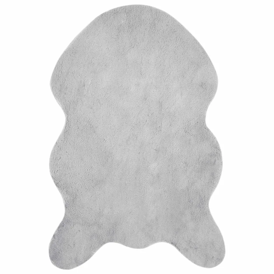 Tapis antidérapant en fausse de lapin OLITE Gris 80 x 120 cm - 2