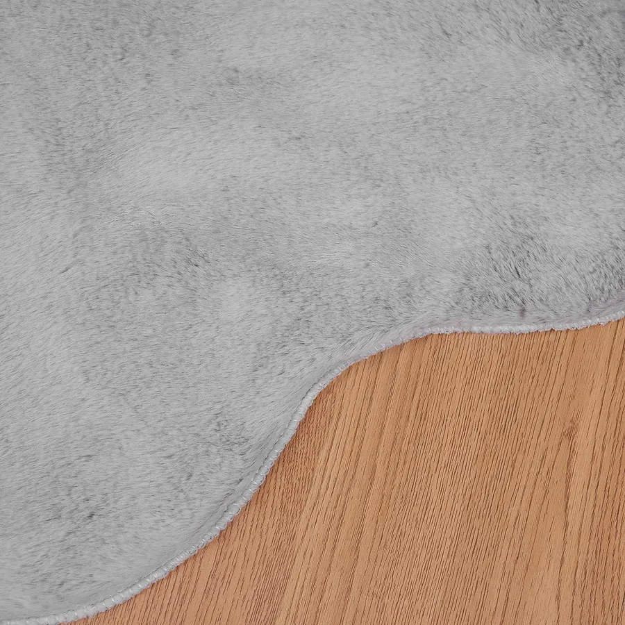 Tapis antidérapant en fausse de lapin OLITE Gris 80 x 120 cm - 9
