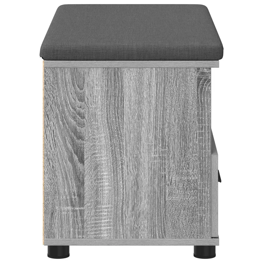 Banc d'entrée avec coussin Gris Sonoma 80 x 38 x 46 cm - 7