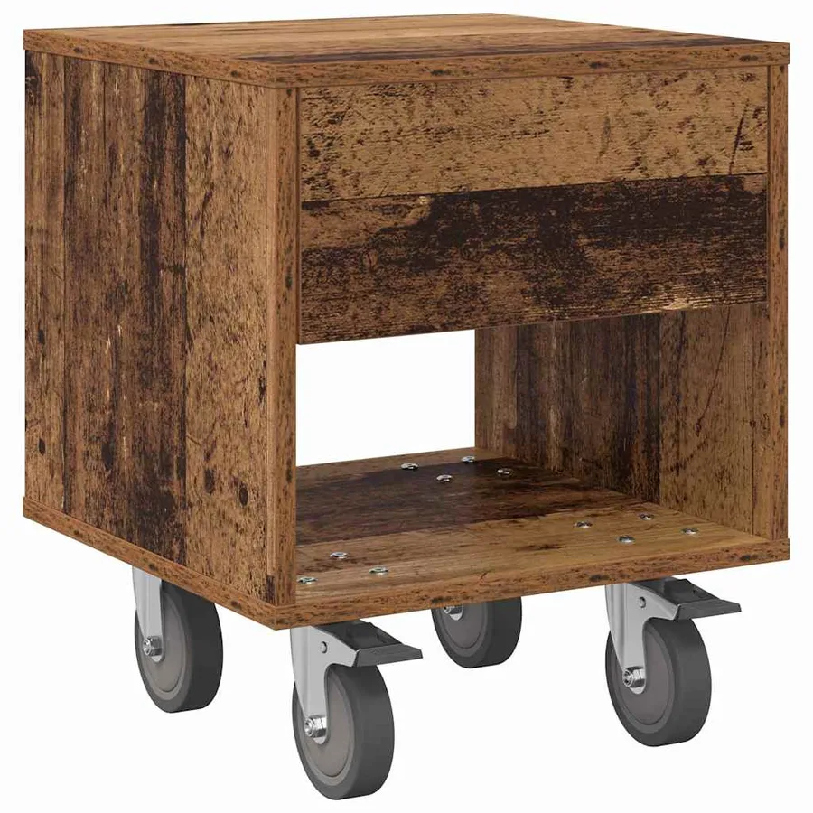 Table de chevet Bois ancien 40,5 x 40 x 48 cm Bois d'ingénierie - 2