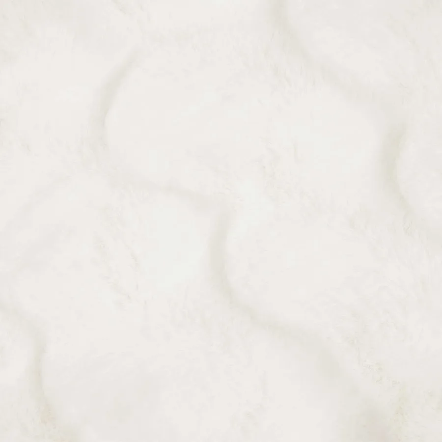Couverture antidérapante en fausse de lapin Olite Blanc - 9