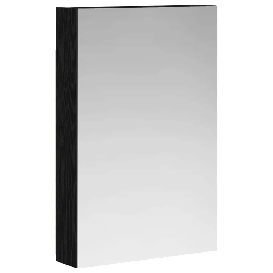 Armoire Miroir de Salle de Bain Chêne noir 40 x 10,5 x 60,5 cm - 2