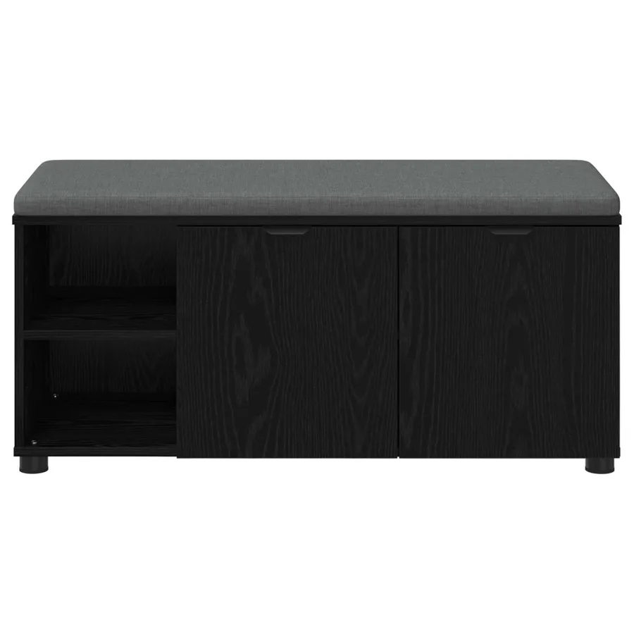 Banc d'entrée avec coussin Chêne Noir 100 x 38 x 46 cm - 6