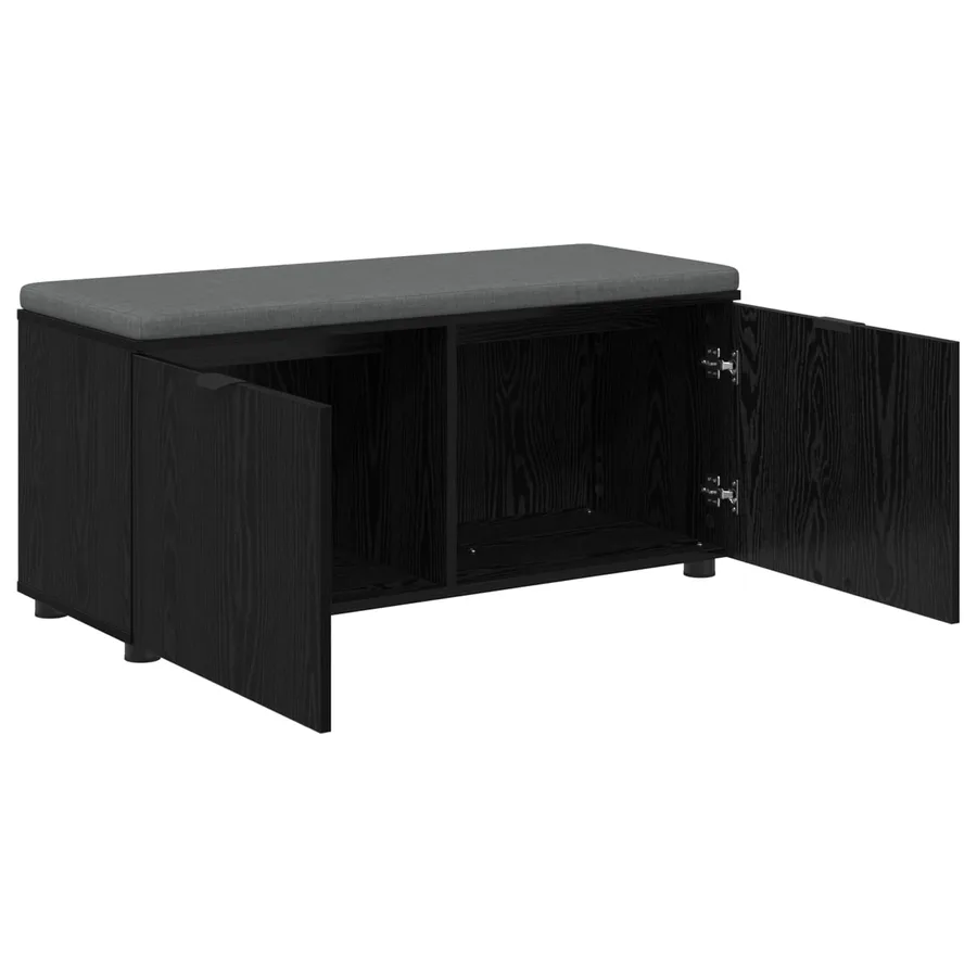 Banc d'entrée avec coussin Chêne Noir 100 x 38 x 46 cm - 5