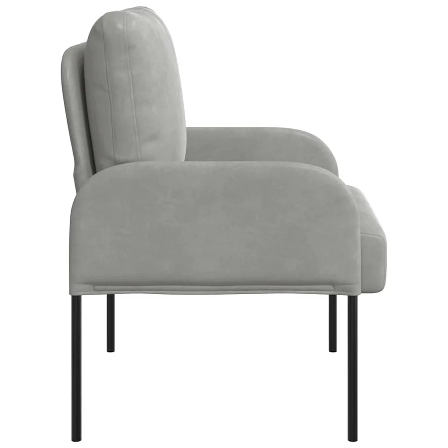 Canapés avec coussin 55cm Gris clair Contreplaqué - 5