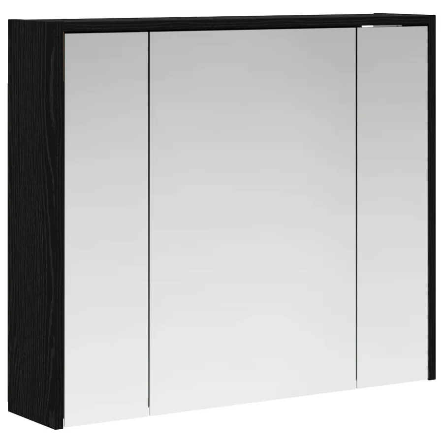 Armoire Miroir de Salle de Bain Chêne noir 73,5 x 16 x 62,5 cm - 2