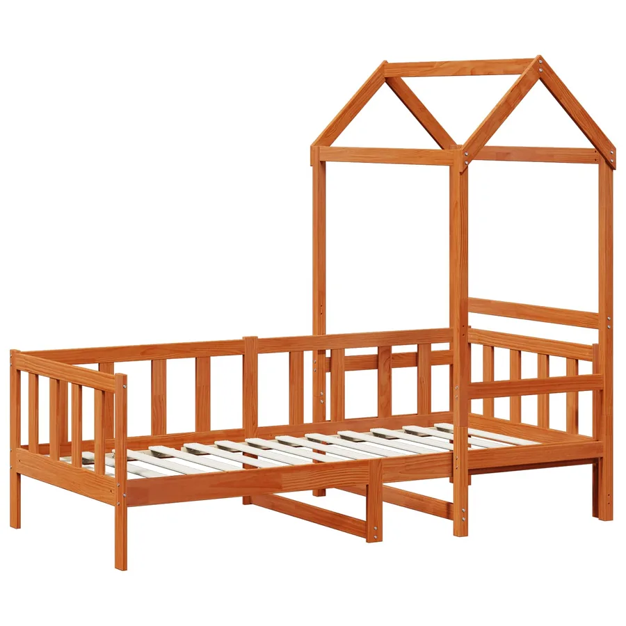 Ensemble Lit de Jour 2 pcs Cire marron Bois de pin massif - 5