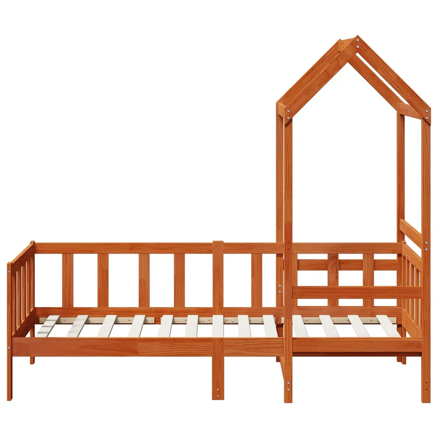 Ensemble Lit de Jour 2 pcs Cire marron Bois de pin massif - 6