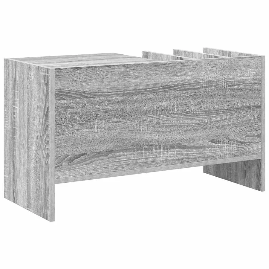 Meuble à vinyles avec étagère Gris Sonoma 78,5 x 35 x 45 cm - 7