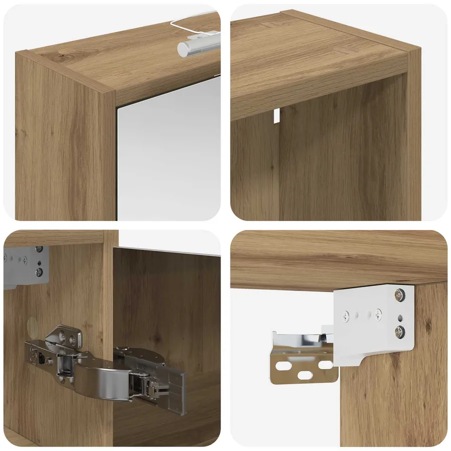 Ensemble de Meubles de Salle de Bain 3 pc 126 x 16 x 62.5 cm - 10