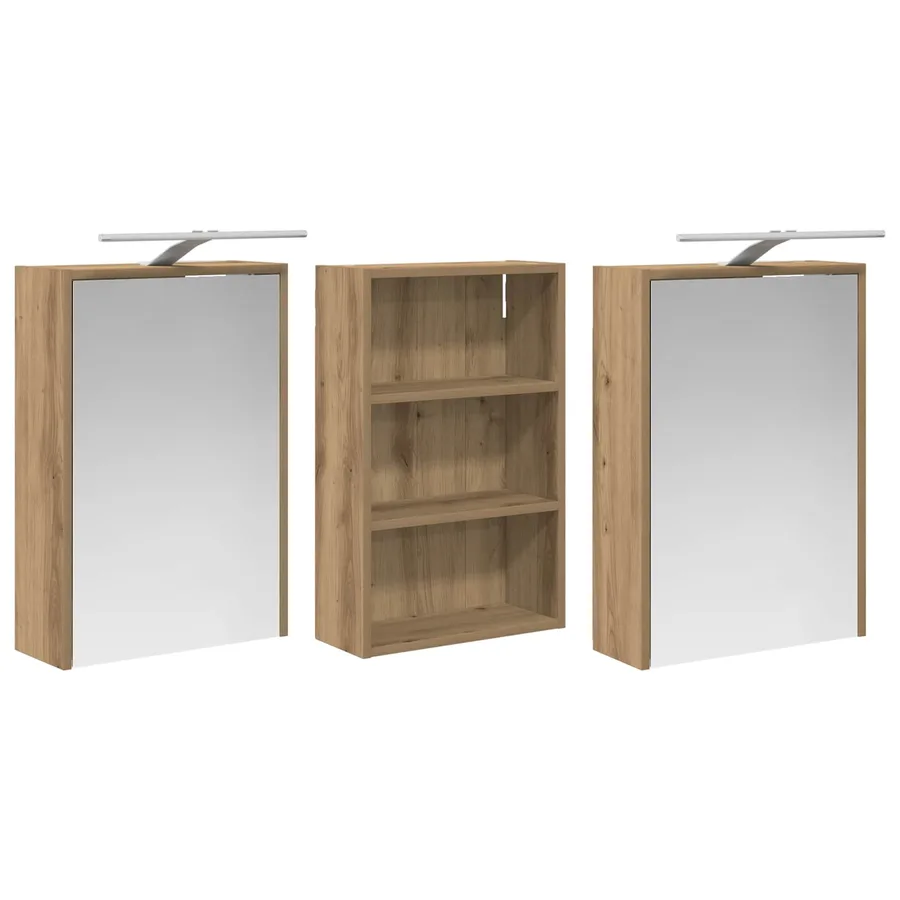 Ensemble de Meubles de Salle de Bain 3 pc 126 x 16 x 62.5 cm - 5