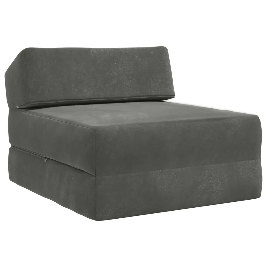 Canapé-lit pliable Gris foncé 60 x 70 x 41 cm Tissu - 2