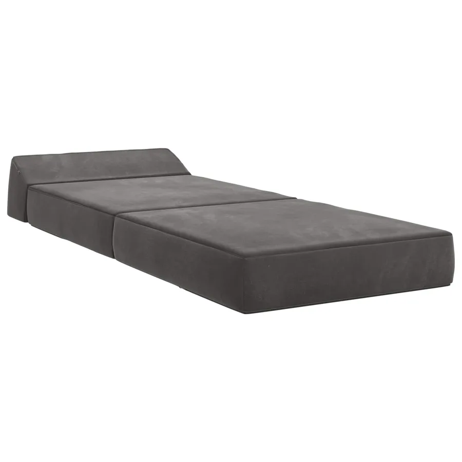 Canapé-lit pliable Gris foncé 60 x 70 x 41 cm Tissu - 3