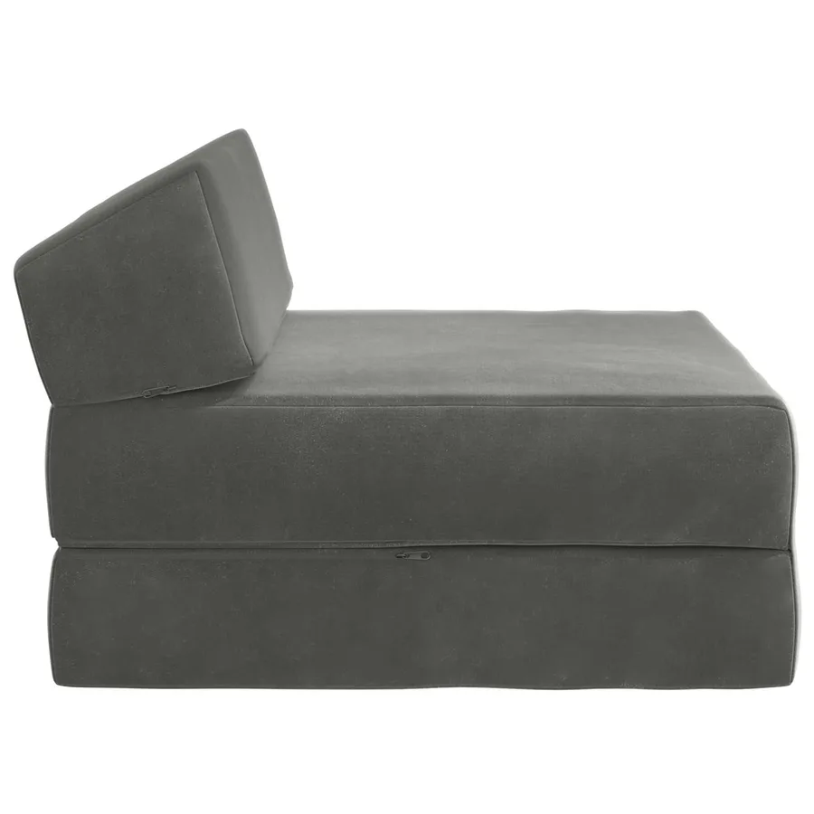 Canapé-lit pliable Gris foncé 60 x 70 x 41 cm Tissu - 4