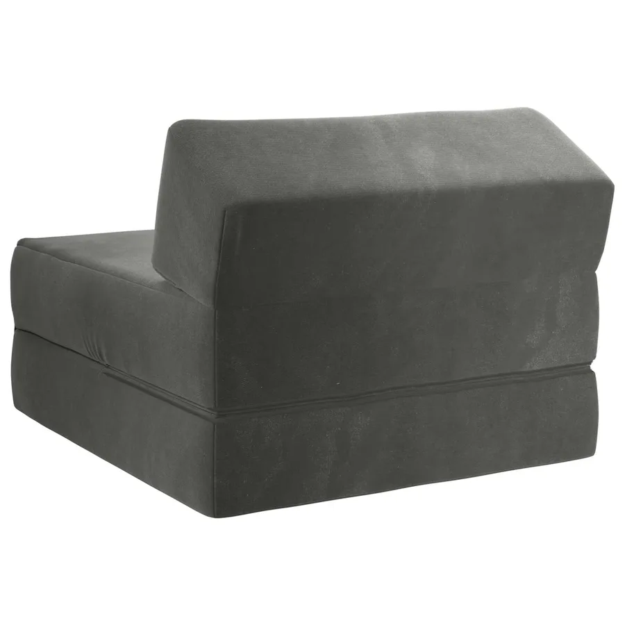 Canapé-lit pliable Gris foncé 60 x 70 x 41 cm Tissu - 5