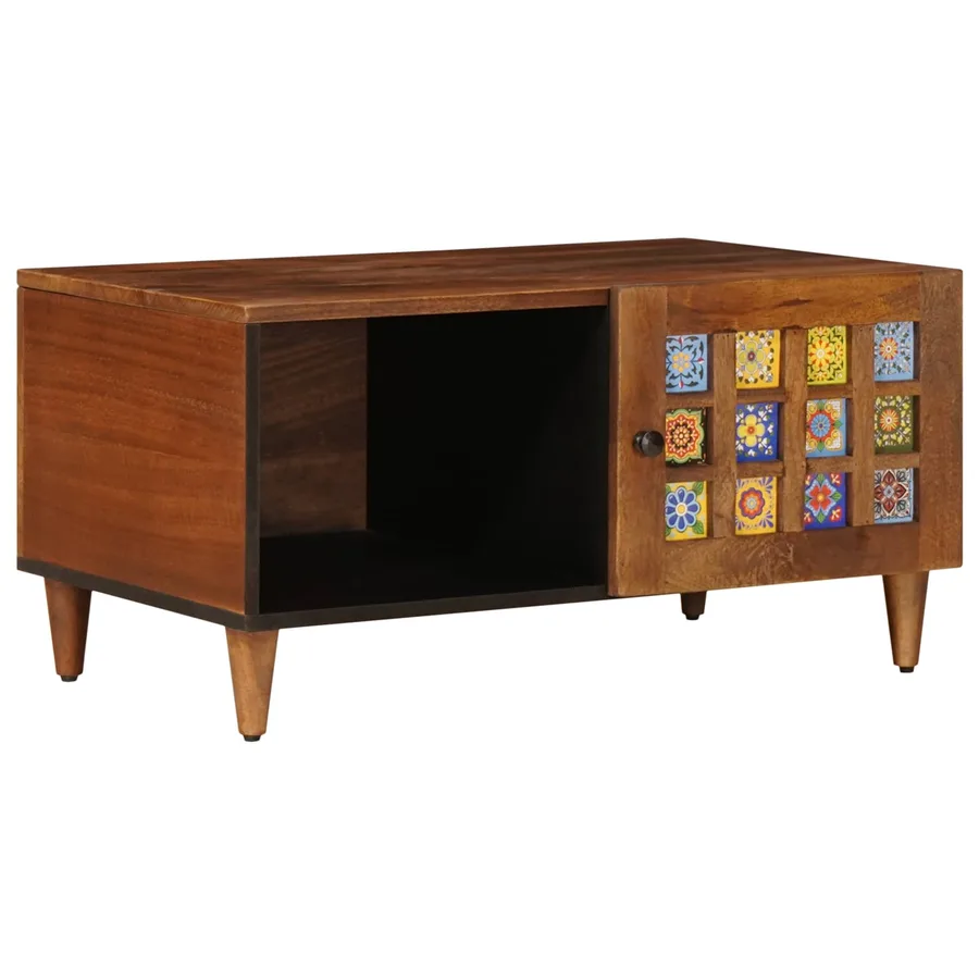 Table basse Marron 80 x 50 x 40 cm Bois de mangue massif - 2