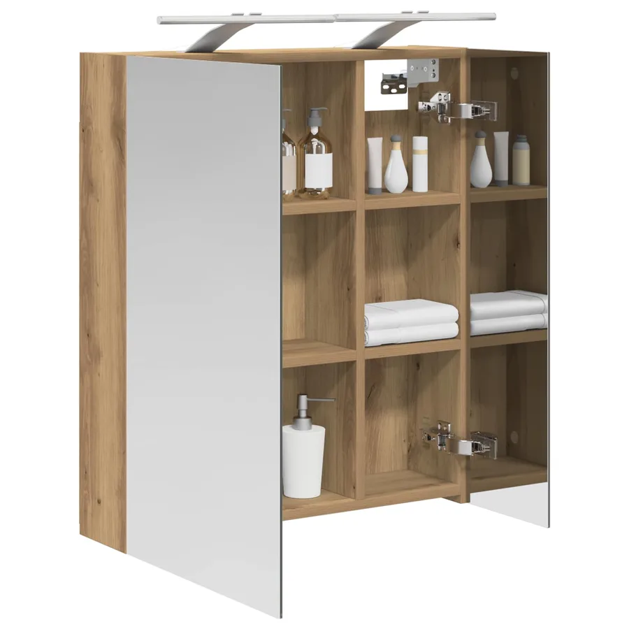 Armoire Miroir de Salle de Bain Chêne artisan 60 x 14,5 x 70 cm - 3