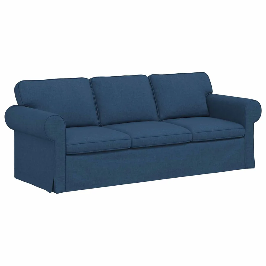 Canapé Bleu 215 x 82 x 80 cm tissu - 2