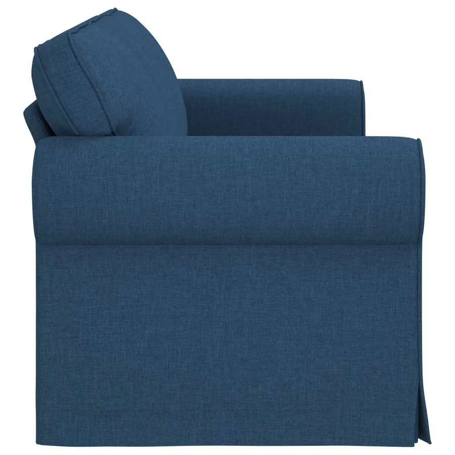 Canapé Bleu 215 x 82 x 80 cm tissu - 5