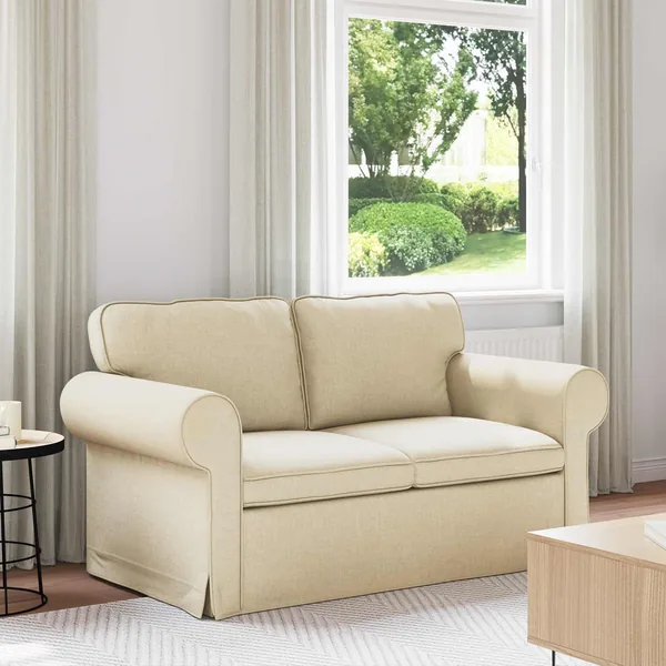 Canapé Crème 155 x 82 x 80 cm tissu