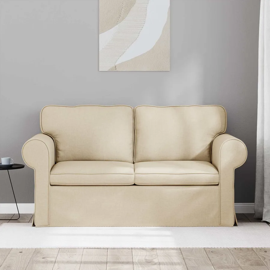 Canapé Crème 155 x 82 x 80 cm tissu - 3