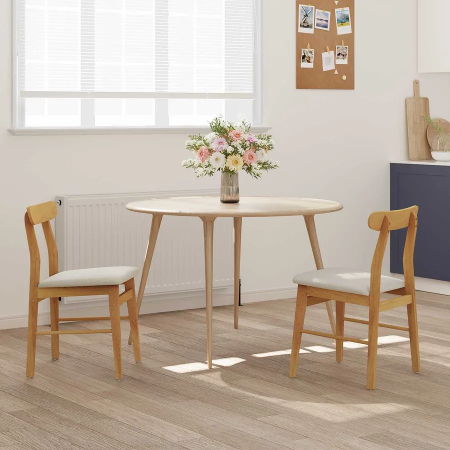 Chaise de salle à manger 2 pcs Naturel et clair - 3