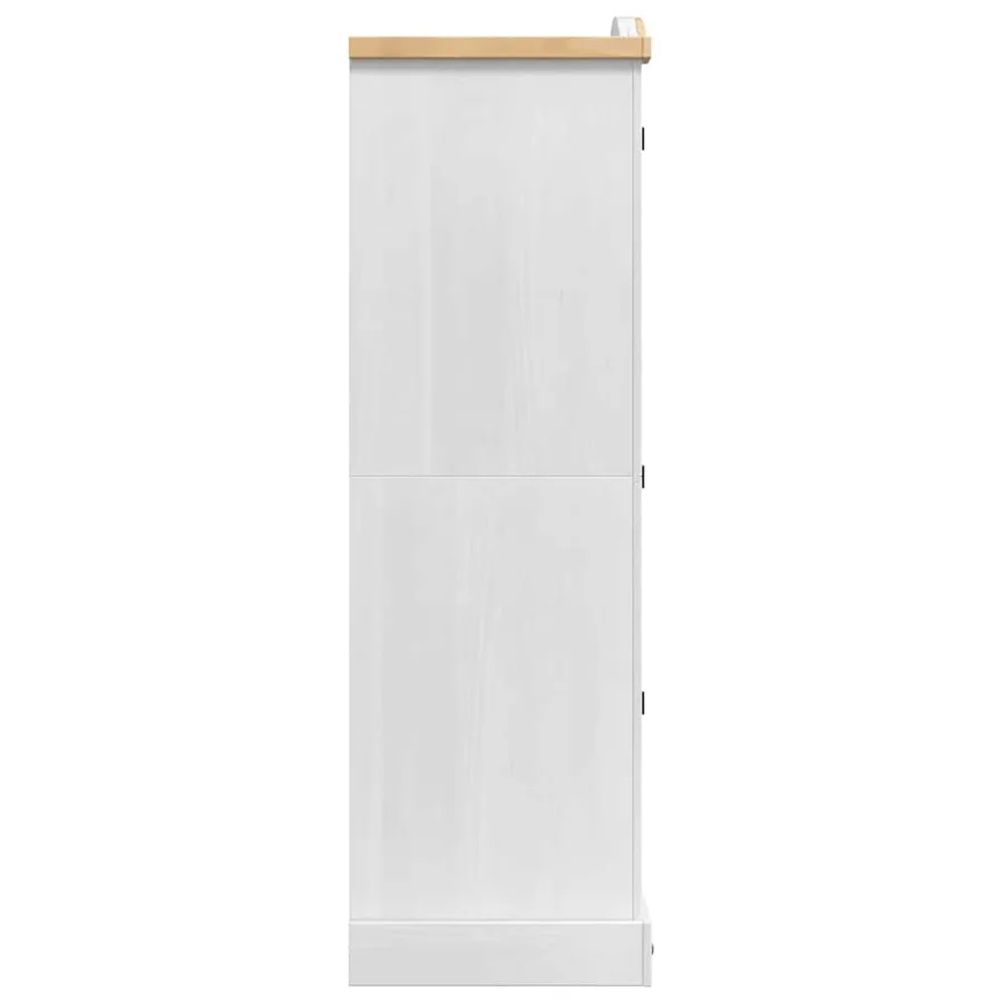 Armoire avec tiroir Corona Blanc 101 x 52 x 170 cm Pin massif - 7