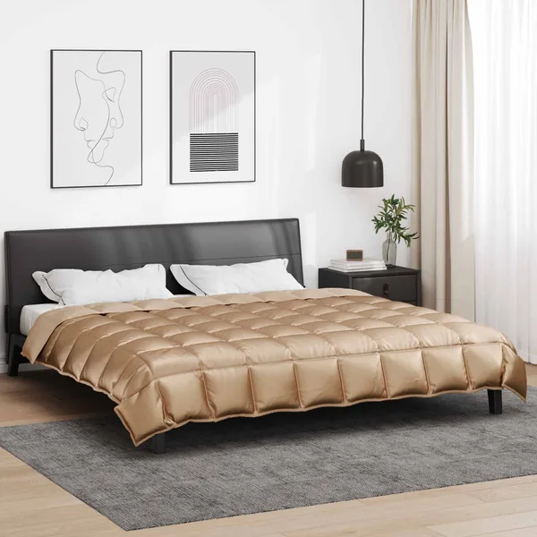 Duvet d'hiver Doré 200 x 220 cm Satin et Microfibre