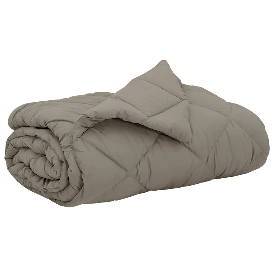 Duvet d'été simple Gris clair 200 x 200 cm Microfibre - 2