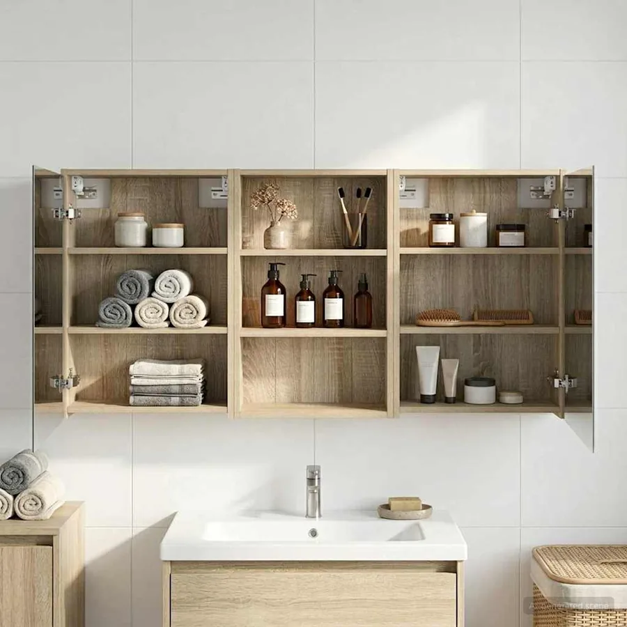 Ensemble de Meubles de Salle de Bain 3 pcs 126 x 16 x 62.5 cm