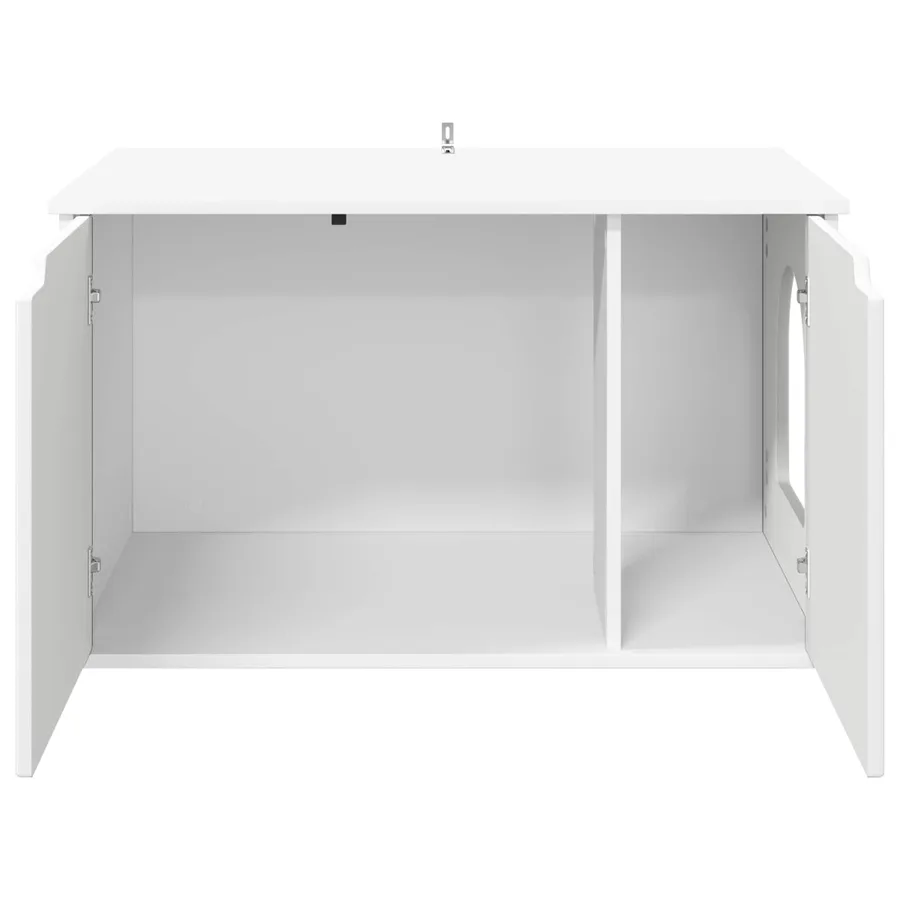 Maison pour chat Blanc 85 x 55 x 50,5 cm Bois d'ingénierie - 6