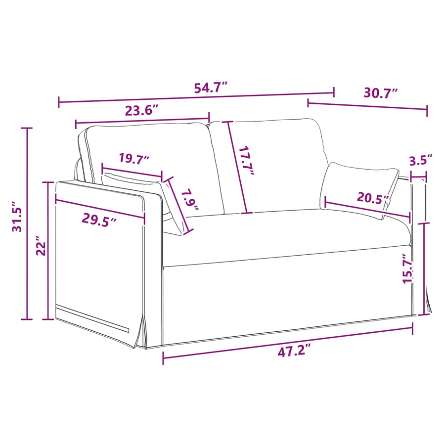 Ensemble de Canapés 2 pcs Gris foncé 139 x 78 x 80 cm tissu - 11