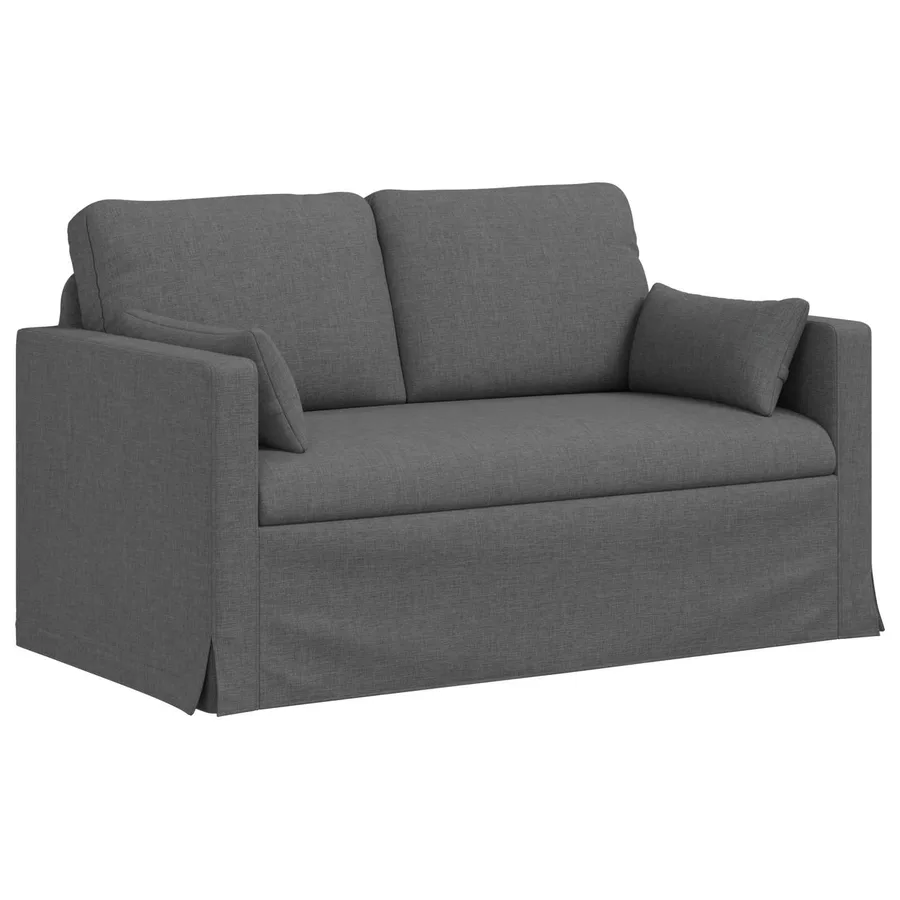 Ensemble de Canapés 2 pcs Gris foncé 139 x 78 x 80 cm tissu - 5