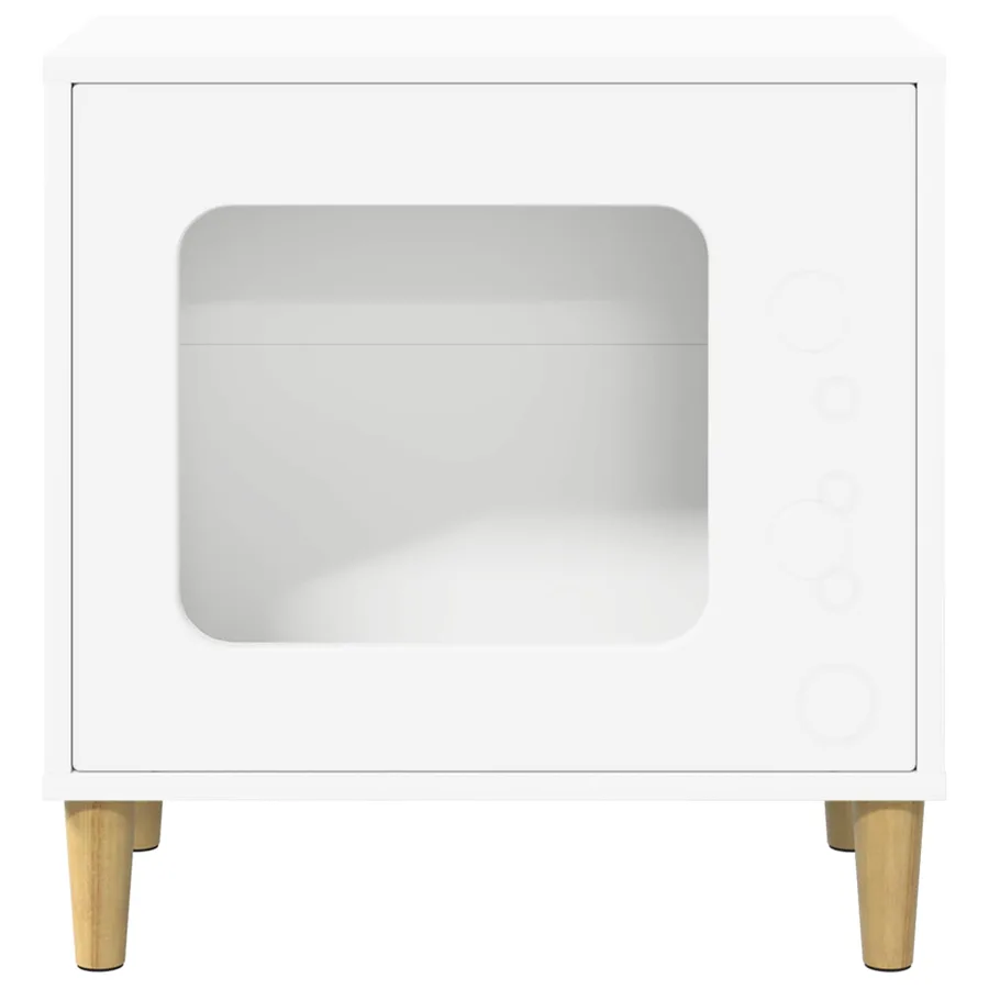 Maison pour chat Blanc 51 x 30 x 52 cm Bois d'ingénierie - 5