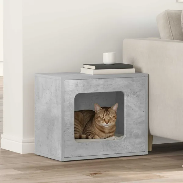 Maison pour chat Béton 51 x 30 x 42,5 cm Bois d'ingénierie