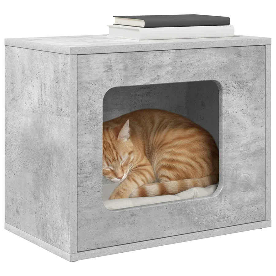 Maison pour chat Béton 51 x 30 x 42,5 cm Bois d'ingénierie - 3