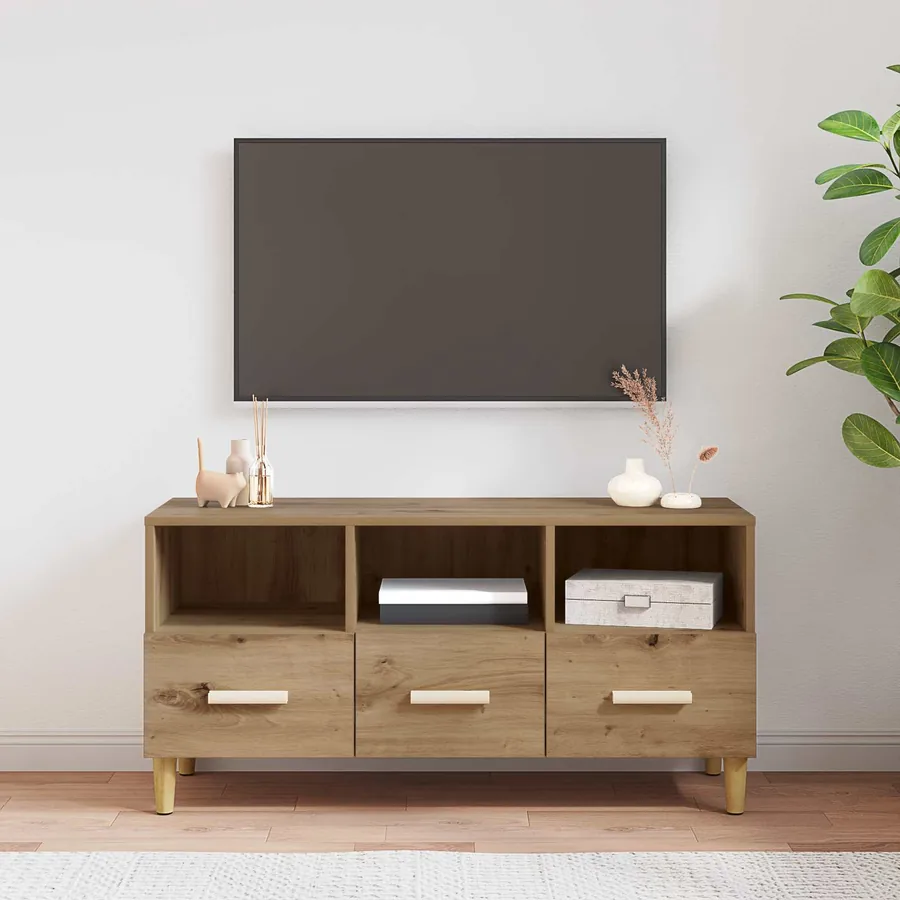 Meuble TV 102 x 36 x 50 cm Chêne artisan Bois d'ingénierie