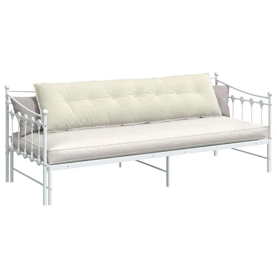 Coussin de Dos Crème 200 x 50 cm Tissu en velours côtelé - 3
