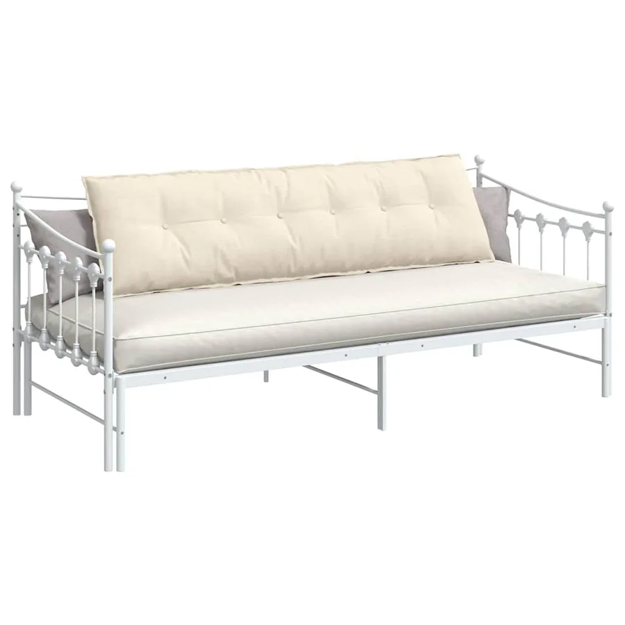 Coussin de Dos Crème 180 x 50 cm Tissu en velours côtelé - 3