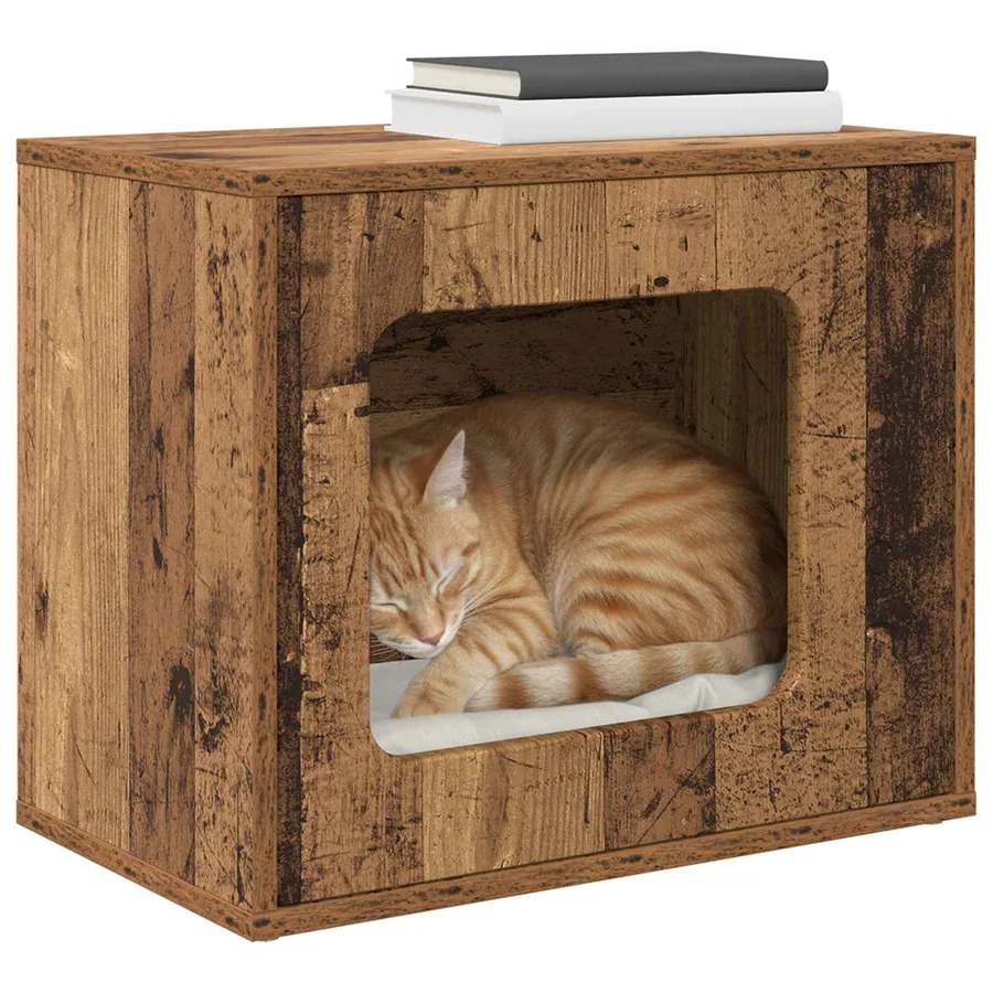 Maison pour chat Bois ancien 51 x 30 x 42,5 cm - 3