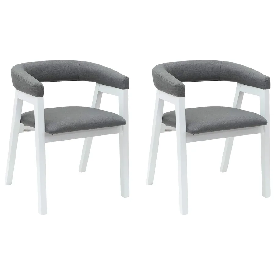 Chaises de salle à manger 2 pcs Blanc 54 x 57 x 73 cm - 2