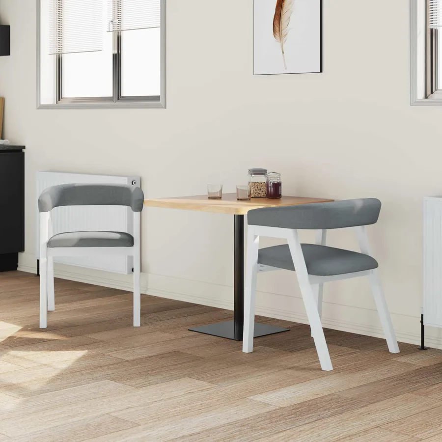 Chaises de salle à manger 2 pcs Blanc 54 x 57 x 73 cm - 3