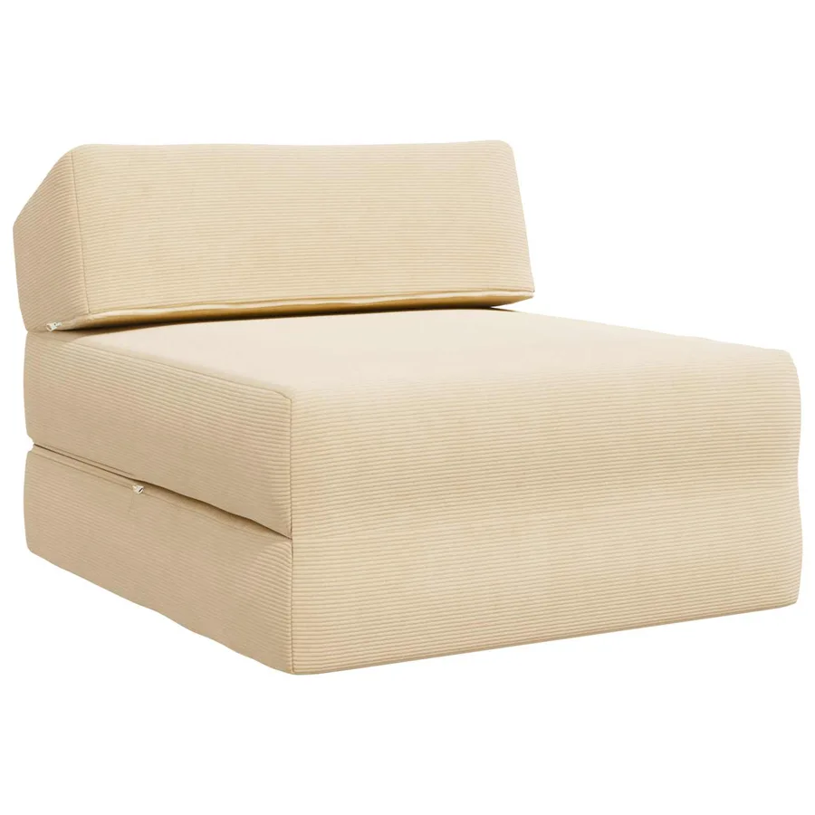 Canapé-lit pliable Crème 60 x 70 x 41 cm Tissu - 2