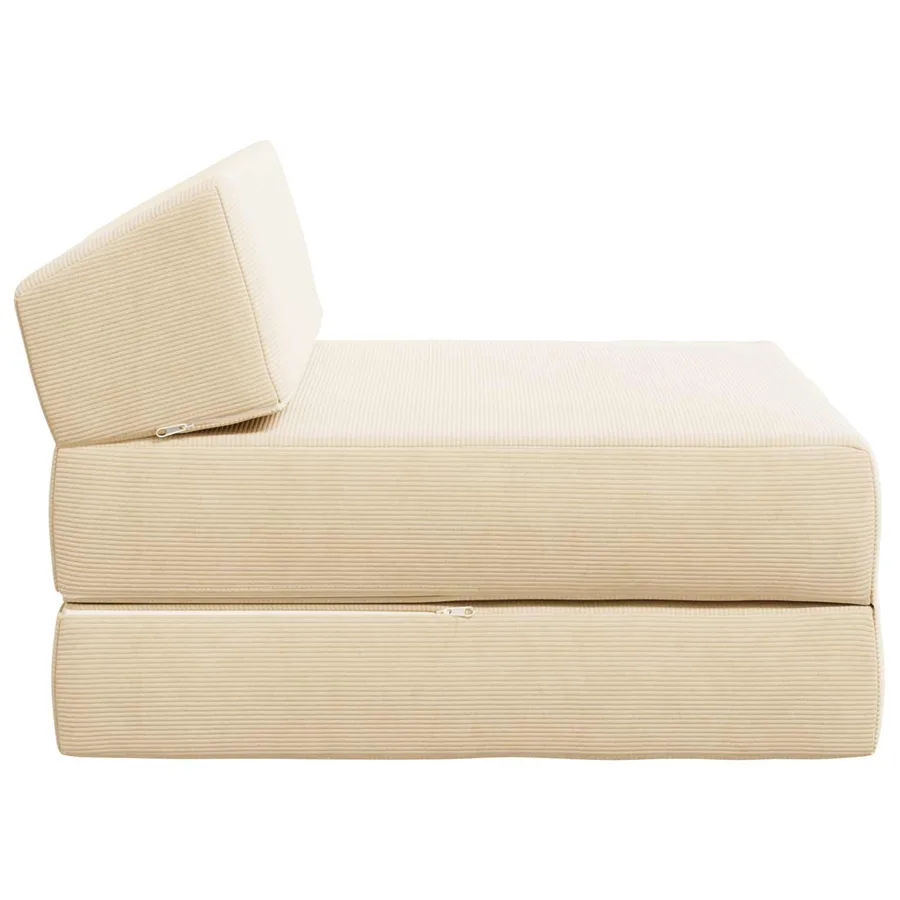 Canapé-lit pliable Crème 60 x 70 x 41 cm Tissu - 4