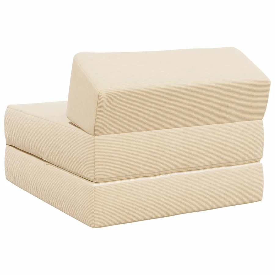 Canapé-lit pliable Crème 60 x 70 x 41 cm Tissu - 5