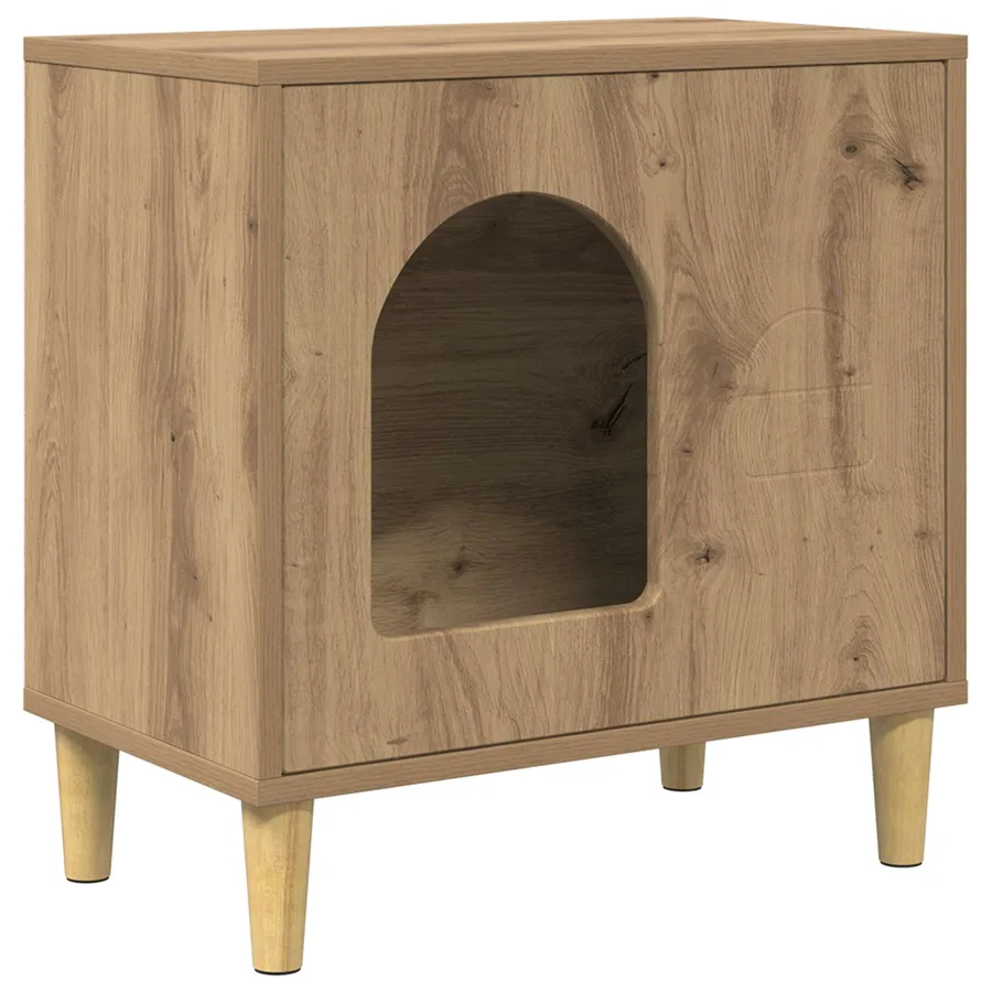 Maison pour chat Chêne artisan 51 x 30 x 52 cm - 2