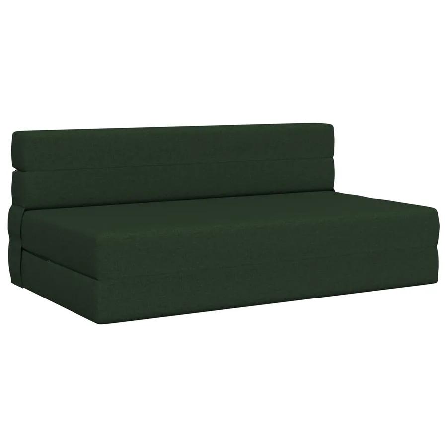 Canapé-lit pliable Vert foncé 152 x 86,5 x 60 cm Tissu - 2