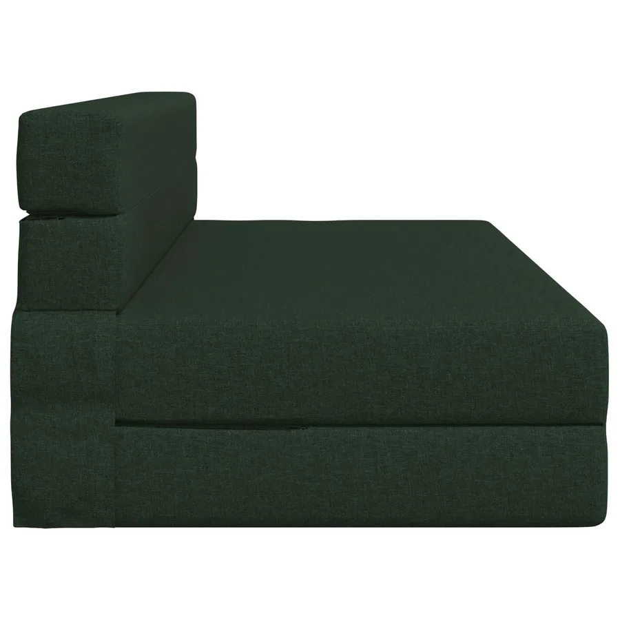 Canapé-lit pliable Vert foncé 152 x 86,5 x 60 cm Tissu - 4