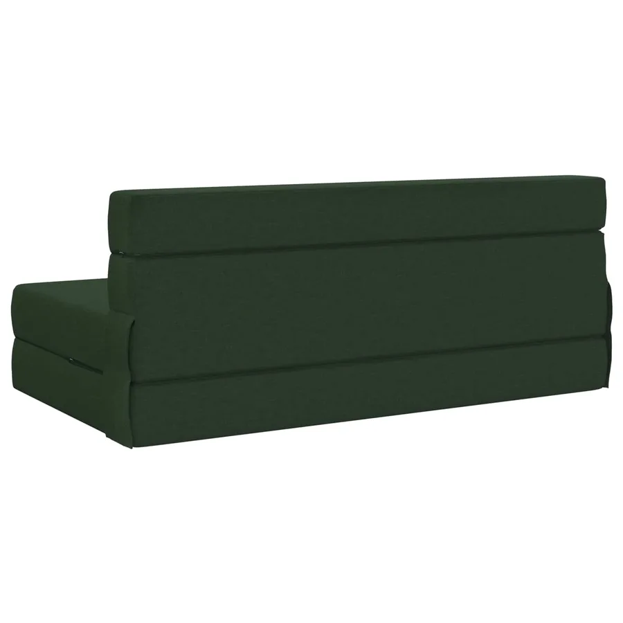 Canapé-lit pliable Vert foncé 152 x 86,5 x 60 cm Tissu - 5