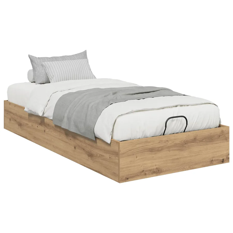 Cadre de lit ottoman Chêne Artisanal 75,5 x 190 cm - 3